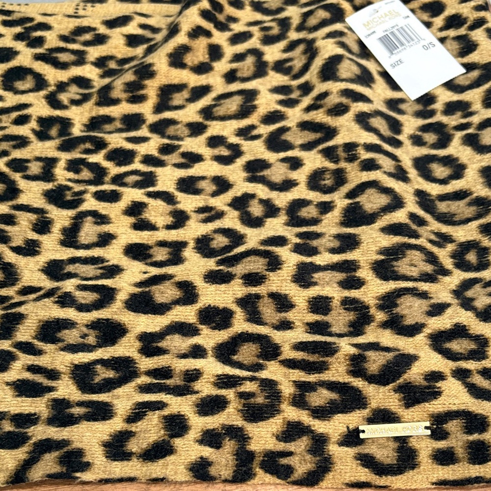 Michael Kors Leopard Print Infinity Scarf